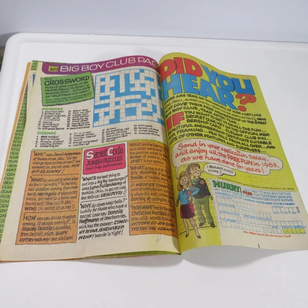 Big Boy 1982 Frischs Comic Book no 307 Adventures of the Big Boy Graphic Novel